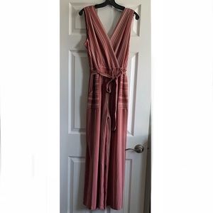Blush Lightweight striped Jumpsuit